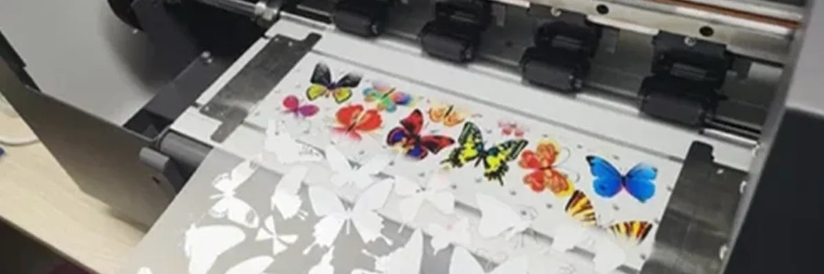 DTF printer with DTF printed sheets