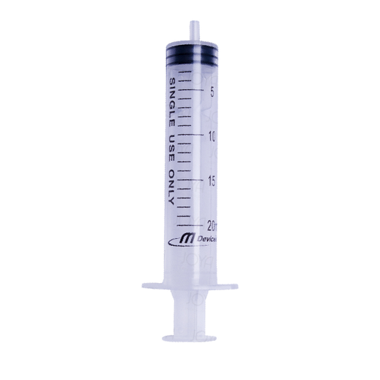 Luer slip syringe - 20ml, Eccentric nozzle