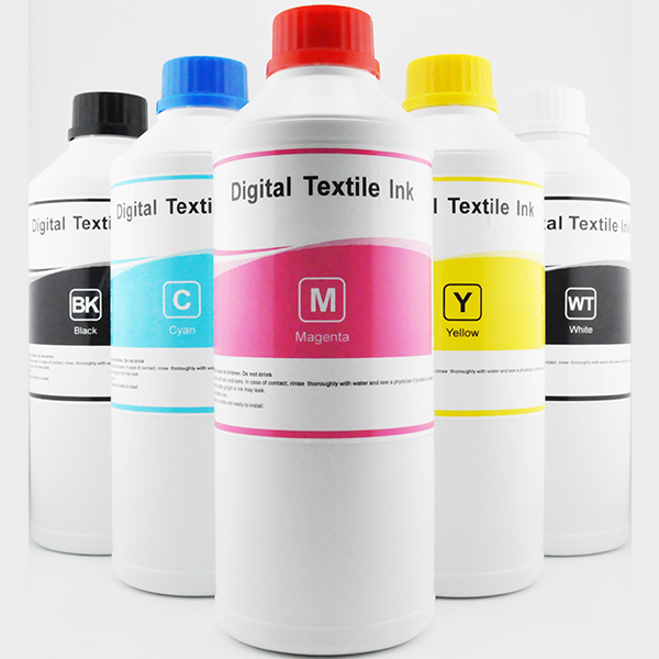 DTG inks - Complete set 1L (Cyan, Magenta, Yellow, Black, White)