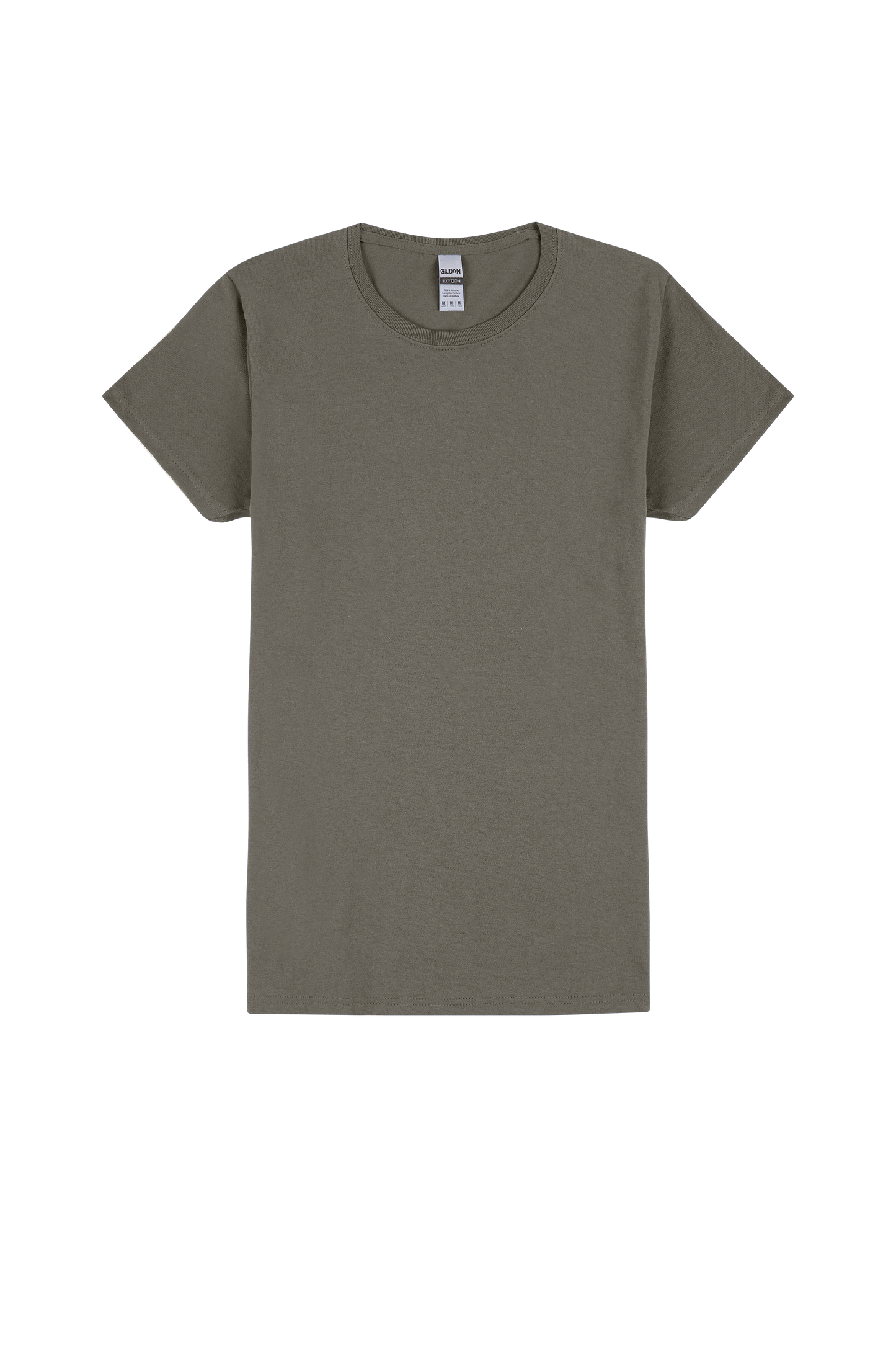 gildan womens T charcoal front view