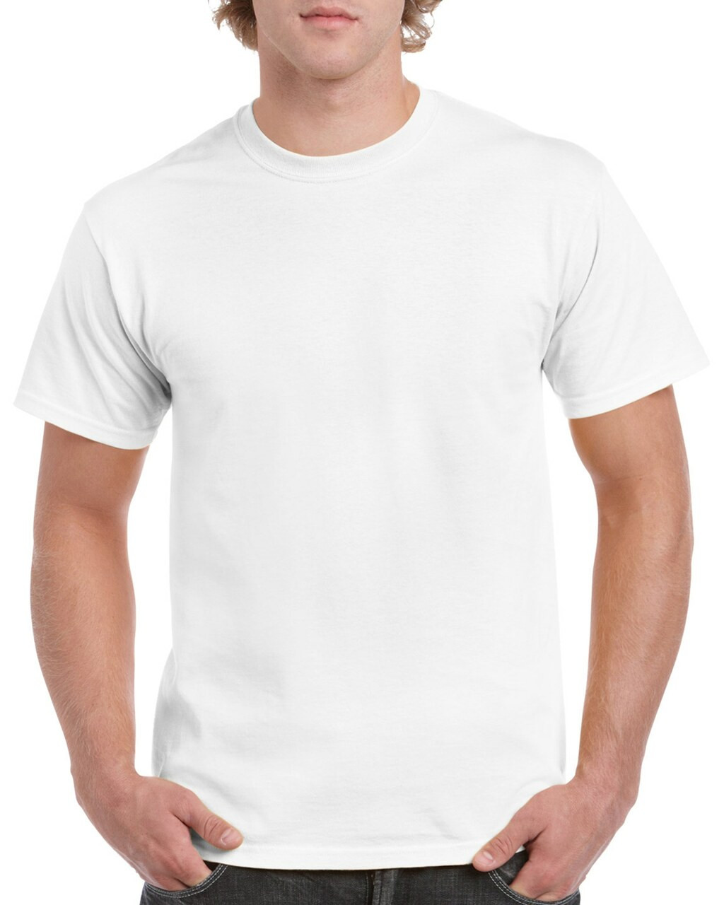 gildan unisex T white front view