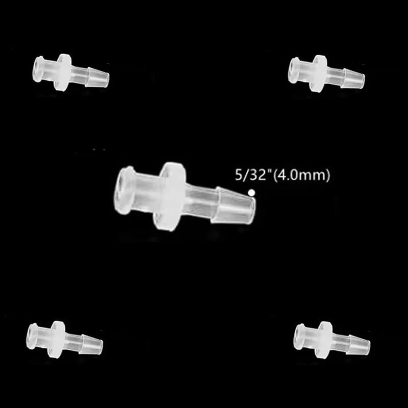 Female Luer Lock Clear 5/32" 4mm x5 — Easy Assembly Hose Barb Female Luer Lock Connector for DTG & DTF printers
