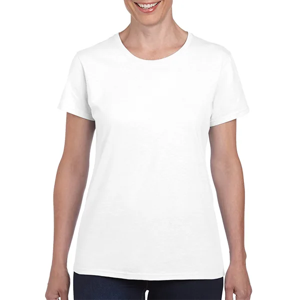 gildan female white T front — Gildan Women's - Cotton Tee Shirt Blank for Printing for DTG & DTF printers