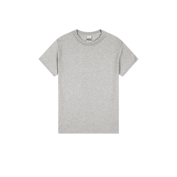 gildan unisex T sports grey front view — Gildan Unisex - Cotton Tee Shirt Blank for Printing for DTG & DTF printers