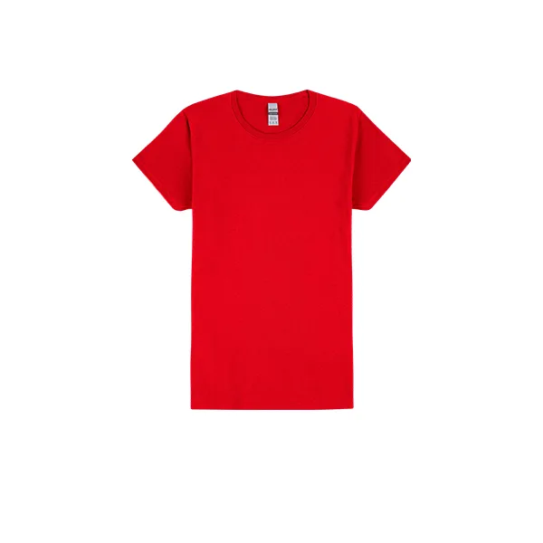 gildan womens T black front view — Gildan Women's - Cotton Tee Shirt Blank for Printing for DTG & DTF printers