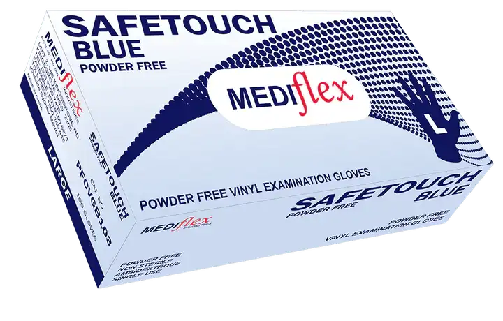 large medical gloves - Blue — Blue Powder Free Vinyl Examination Gloves - Box for DTG & DTF printers
