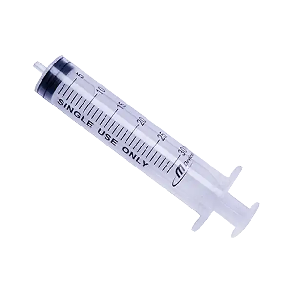 Luer sip syringe - 30ml, Eccentric nozzle — 30ML Luer sip Nozzle Syringe for precise application for DTG & DTF printers
