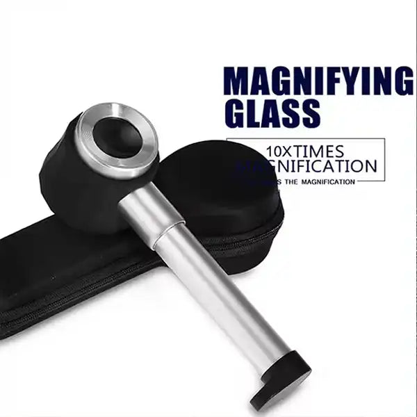 Optical Glass 10x Magnifier Loupe with measurement