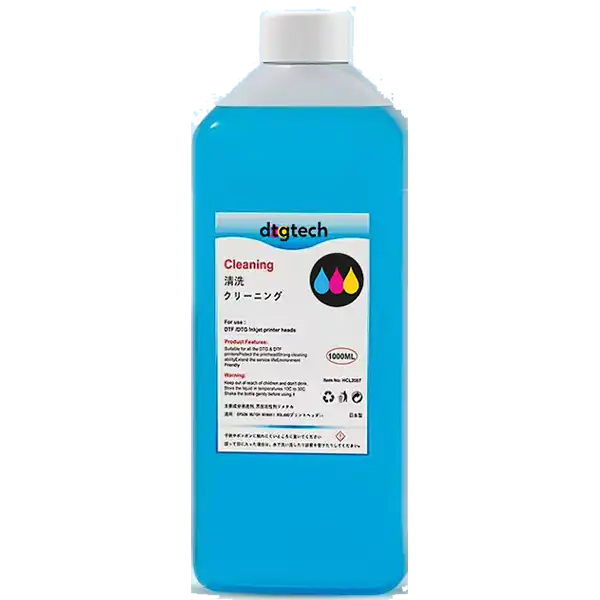 Print head cleaning solution - 1L, Blue — Quality printhead cleaning solution 1LT Bottle Blue for DTG & DTF printers
